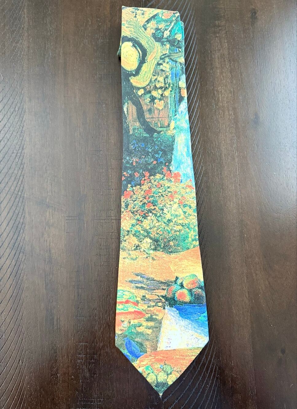 Laurent Tréguer Paris Claude Monet Garden Art Print Necktie Made in France